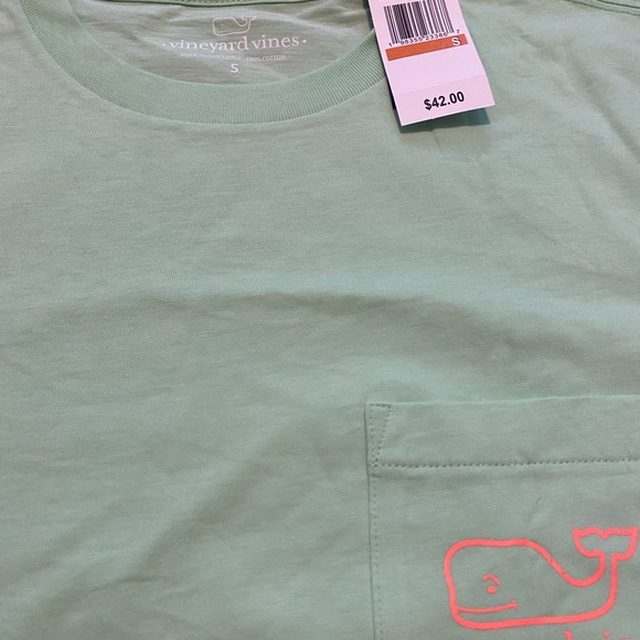 Vineyard Vines Whale Short-Sleeve Pocket Tee - Mint Spring - S - Picture 2 of 3